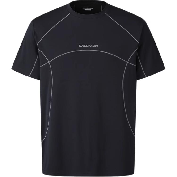 New SALOMON RADIANT SS TEE M T Shirt Men's Black C25567
