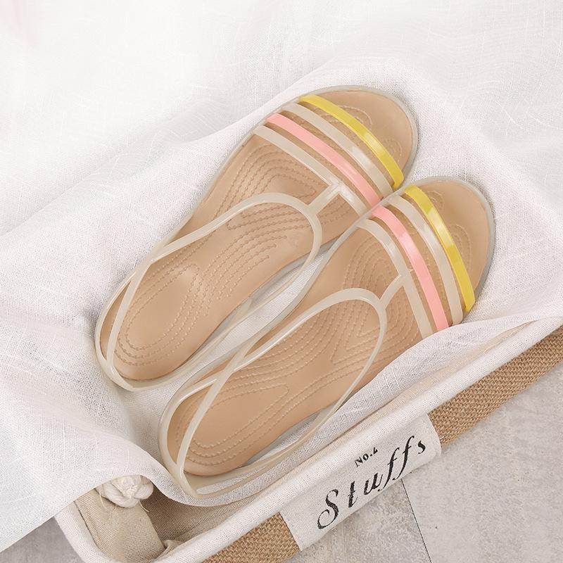 Красочные нескользящие желейные сандалии: Женские сабо с мягкой подошвой, пляжная обувь