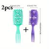 1/2pcs Anti-Static Pink Hollow Brush - Curly Hair Detangler, Blow Dry Safe Reduces Pulling, Afro & Curly Unisex Styling Tool