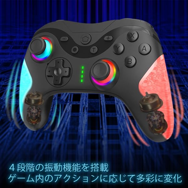 Переключатель контроллера TURBO Rapid Fire Macro Функция 1000 мАч Большая емкость с кнопкой «Назад» Беспроводное соединение Bluetooth 9 цветов RGB подсветка