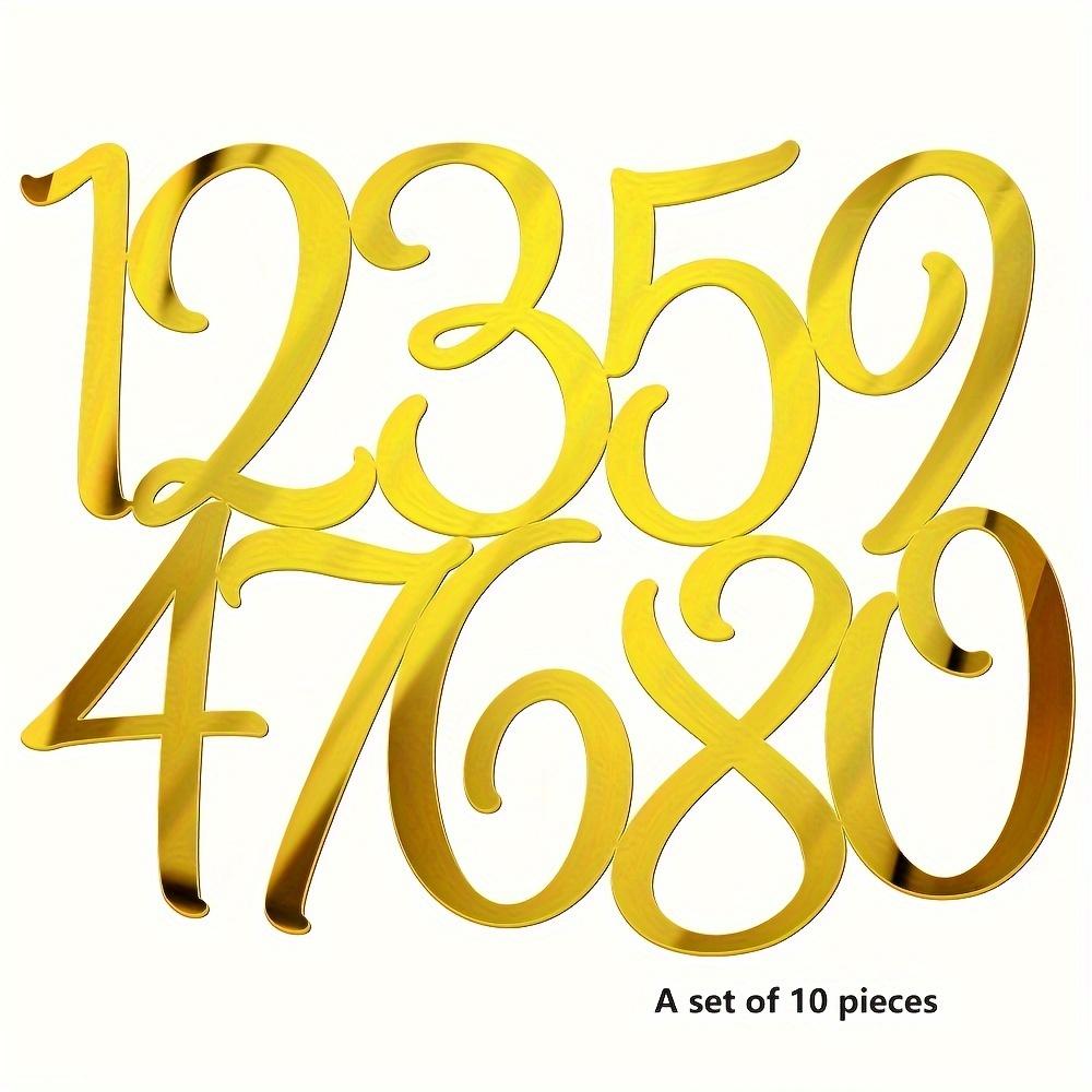 Акриловые зеркальные цифры, топпер для торта, золотые цифры 0-9 своими руками на день рождения, детский день рождения, украшение на юбилей