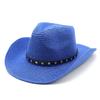 Ковбойская шляпа Мужская летняя шляпа от солнца Шляпа от солнца Защита от УФ-лучей Соломенная шляпа Летняя пляжная шляпа