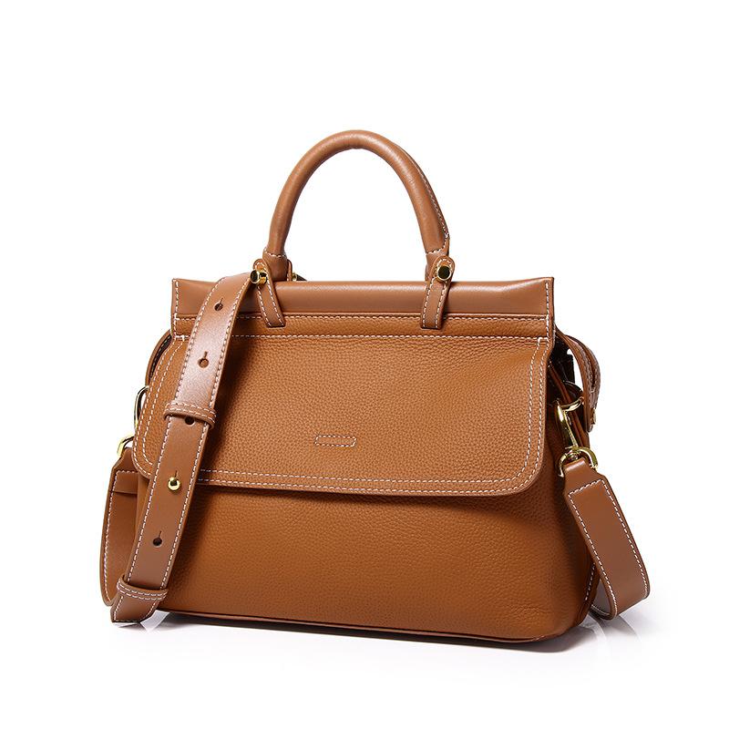 Женская сумка-тоут на одно плечо с косым плетением The First Layer Of Cowhide, простая кожа, для автомобилей высокого класса, белая линия, портативная женская сумка