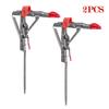 2PCS Automatic Spring Fishing Rod Holder Folding Fishing Pole Mount Bracket Ground Stand