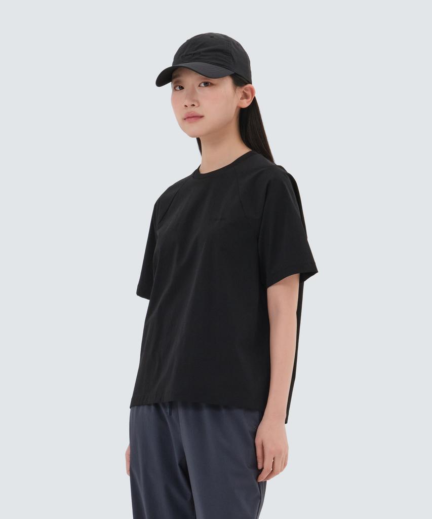 SNOWPEAK APPAREL Airdots Женская базовая футболка с коротким рукавом (S25Mwtts35) черный