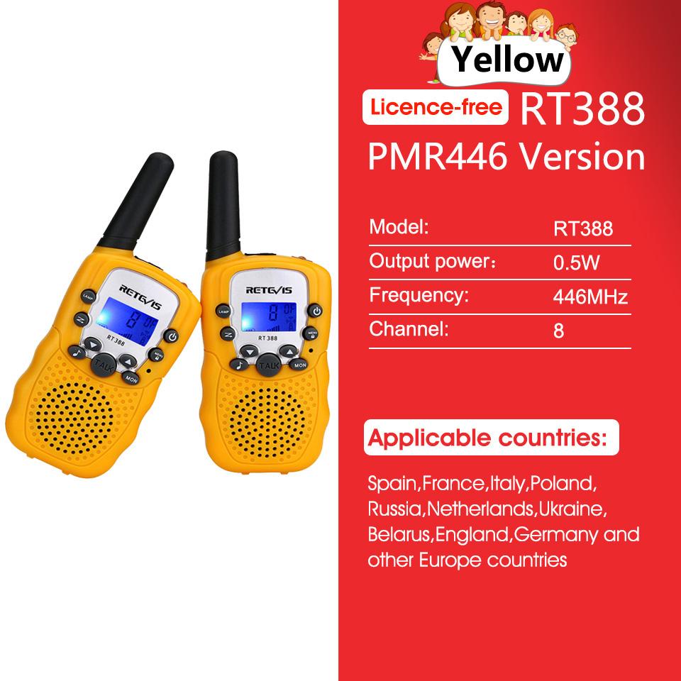 Retevis RT388 Детская рация, перезаряжаемая, без лицензии, дальнего действия, VOX, подарки для детей 6-12 лет, мальчиков и девочек, для кемпинга, походов