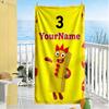 Numberblocks Customizable Name Beach Towel Soft Durable Quick-Dry Suitable for Swimming Gym Camping Yoga Vacation