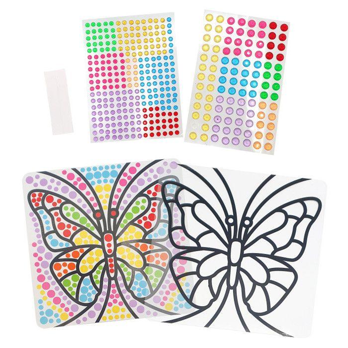 Kit créatif strass - Modèle papillon - Loisirs créatifs - Enfant - Dès 3 ans - CTOP