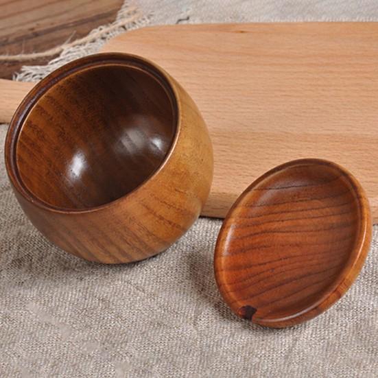 Удобный прочный герметичный многоцелевой деревянный контейнер для соли в стиле ретро, ​​отполированный вручную, ресторанные принадлежности, горшок для специй