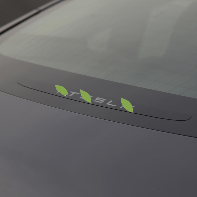 Для Tesla model 3/S/X наклейки на заднее стекло автомобиля, индивидуальный логотип, задний фонарь, 3D стоп-сигнал, декоративные наклейки для Tesla