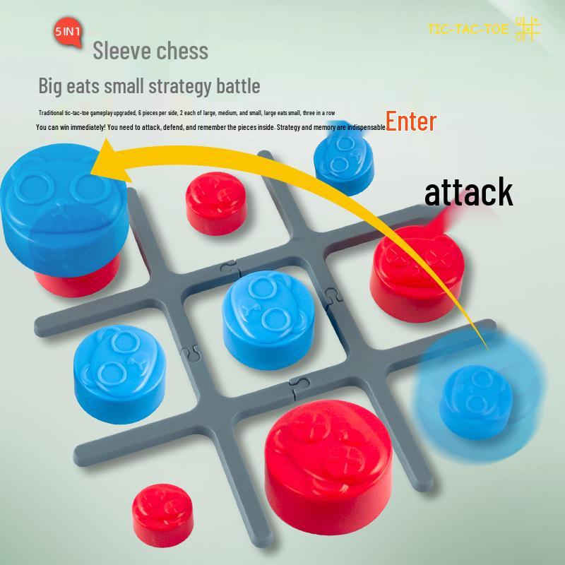 International-Style Electronic Tic-Tac-Toe & Gomoku Multi-Functional Chessboard Game for Kids