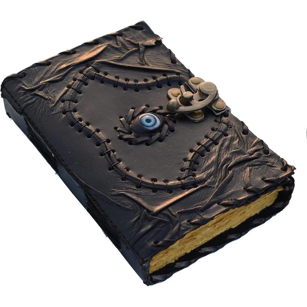 Hocus-pocus Vintage Leather Journal Grimoire Spell Book Third Eye Magic Wiccan