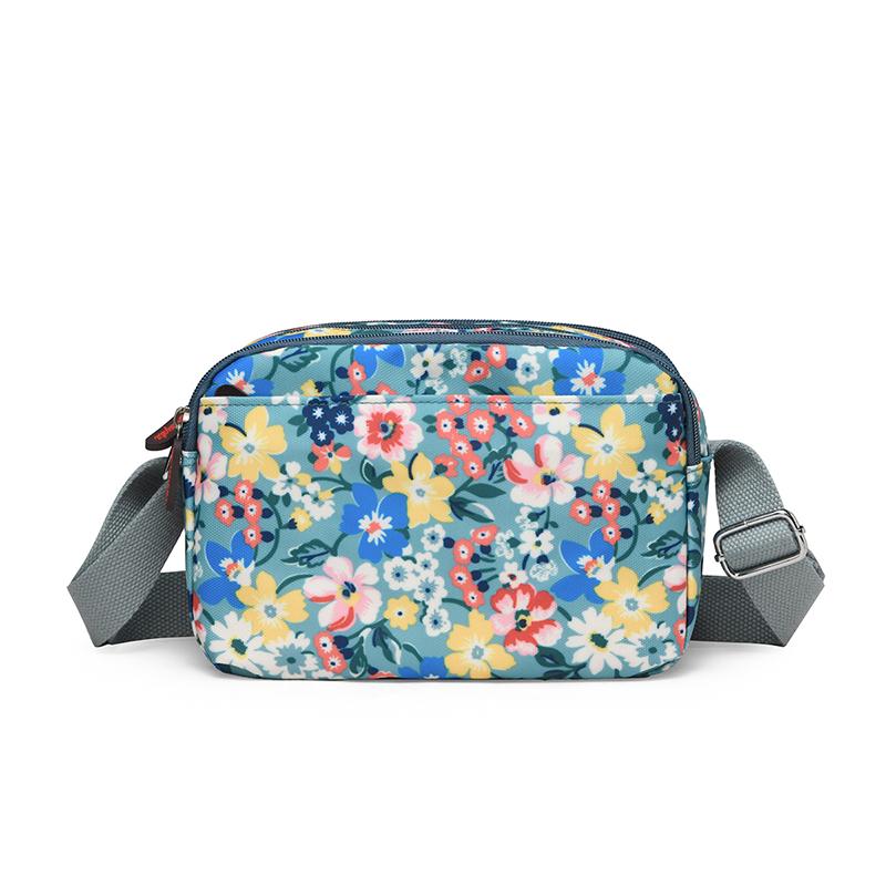 Нейлоновые сумки через плечо для женщин Модная маленькая квадратная сумка Водонепроницаемая вместительная сумка для мамы Женская красочная сумка кроссбоди с принтом