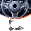 ABS carbon fiber pattern Car steering wheel button frame sticker for BMW 6 Series E63 E64 630i 645Ci 650i 2004-2009 Accessories