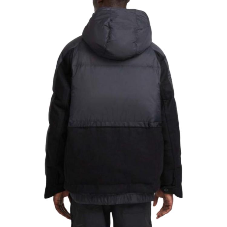Nike X Sacai Sportswear Свободная посадка в стиле пэчворк, парка-пуховик, мужская верхняя одежда, черный CT3269-010