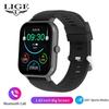 LIGE HD Смарт-часы с большим экраном Bluetooth Вызов Спортивный браслет для здоровья Браслет для измерения температуры тела IP67 Водонепроницаемые мужские умные часы