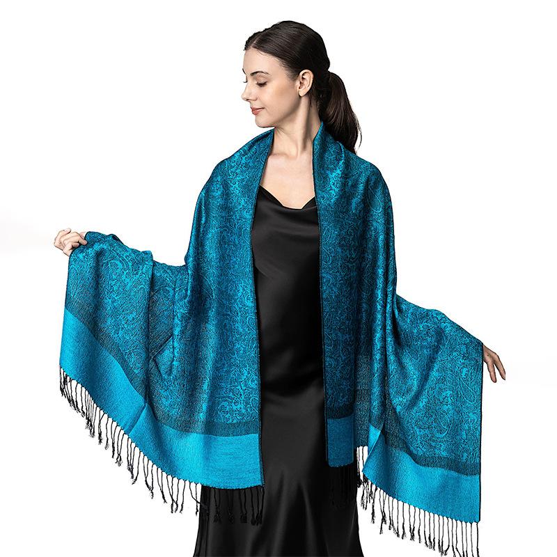 Luxury Brand Light Luxury Shawl Women'S Wrap Scarf Design Jacquard High-End Imitation Cashmere