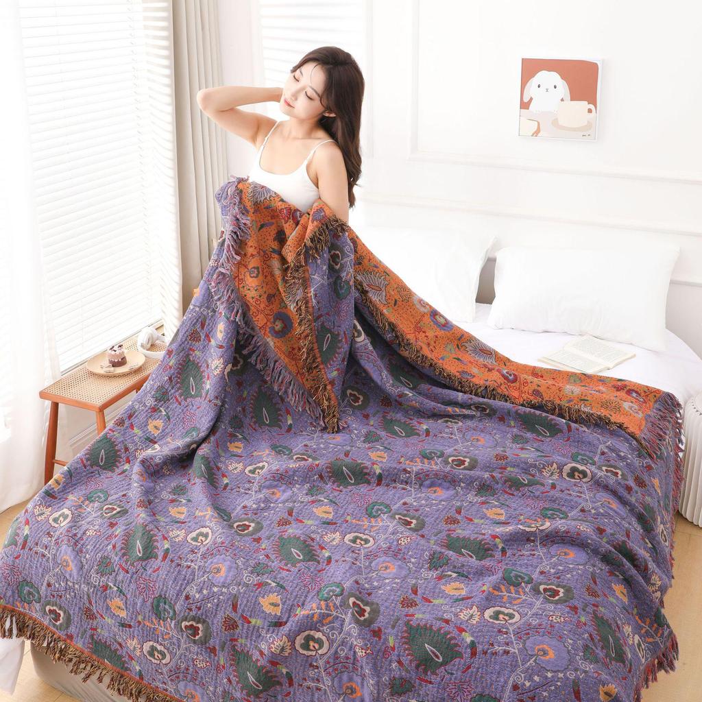 Покрывало из 100% хлопковой марли Cloud Weave - Для дивана, Дневного сна, Кондиционера