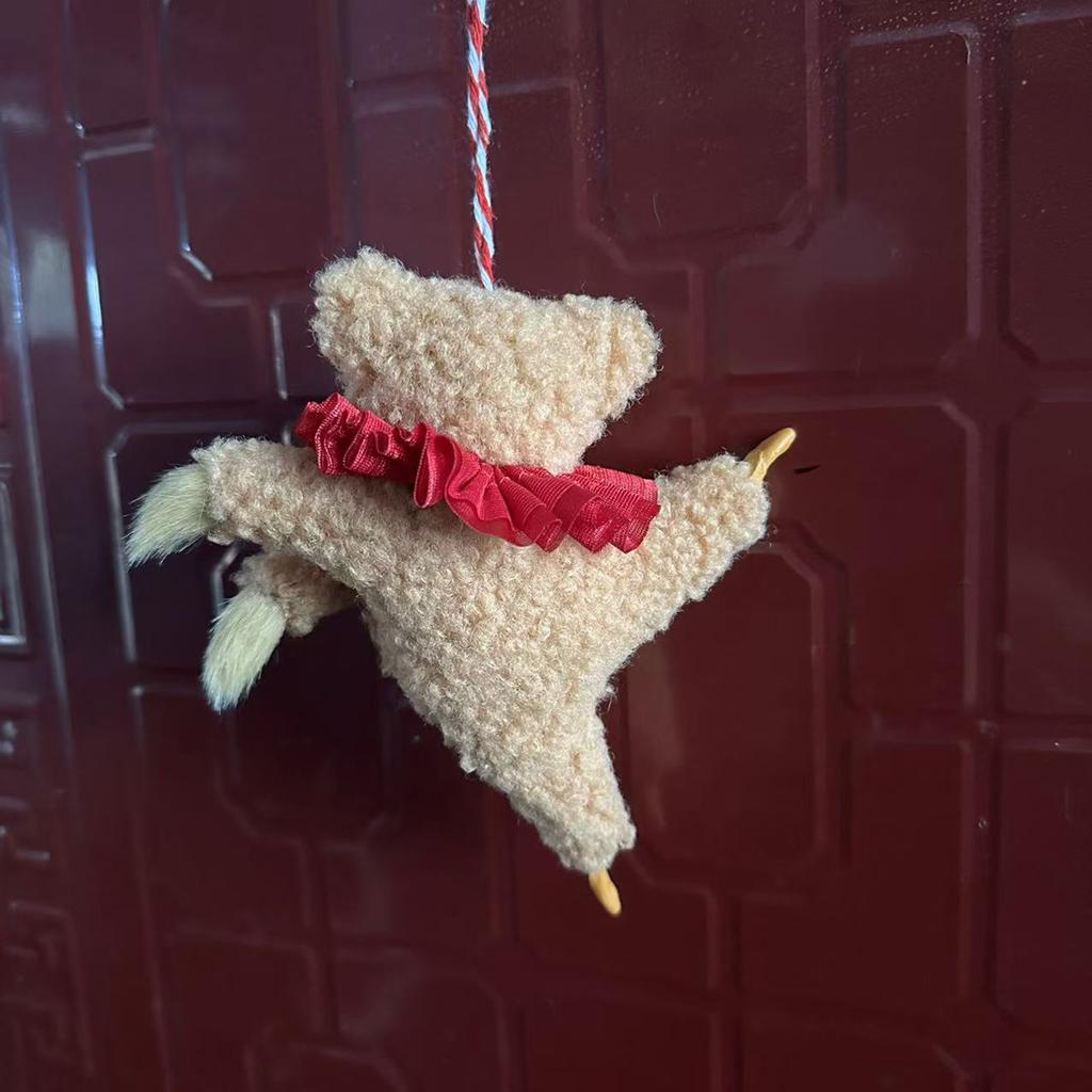 Мягкий плюшевый кулон в виде мультяшного медведя, украшение-медведь, кулон-брелок в виде медведя, подвеска для сумки в виде медведя, подходит для прикроватной тумбочки или зеркала заднего вида