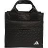 Adidas Golf Monogram Round Tote Bag In Black/White