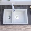 TLXT Quartz Stone Undermount Double Kitchen Sink