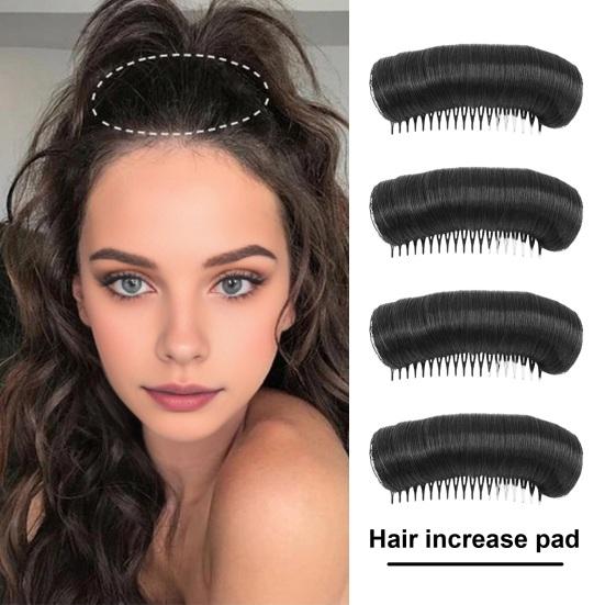 4 шт., пучок для волос, невидимая пушистая подушечка для волос, черный, коричневый, накладная заколка для волос, расческа для объема волос, инструмент для укладки, женские аксессуары для волос