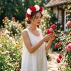 Vintage Artificial Flower Crown Romantic Bohemian Hair Accessories Colorful Floral Headband  Women