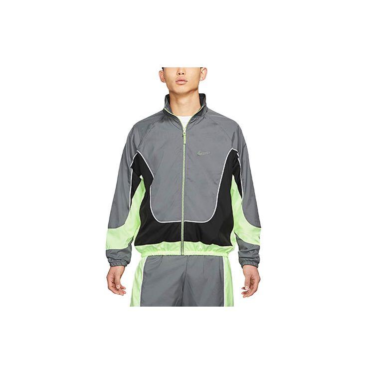 Nike Тканая баскетбольная куртка с возвратом и воротником-стойкой, мужская верхняя одежда, разноцветная CV1932-084