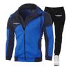 Goldwing GL1500 2023 Men New Spring and Autumn Sporting Casual Color Matching Design Diagonal Zipper Hoodie+Pant Suit