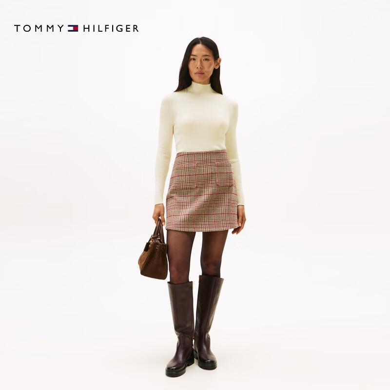 Tommy Hilfiger Женский вязаный свитер из мериносовой шерсти с полувысоким воротником