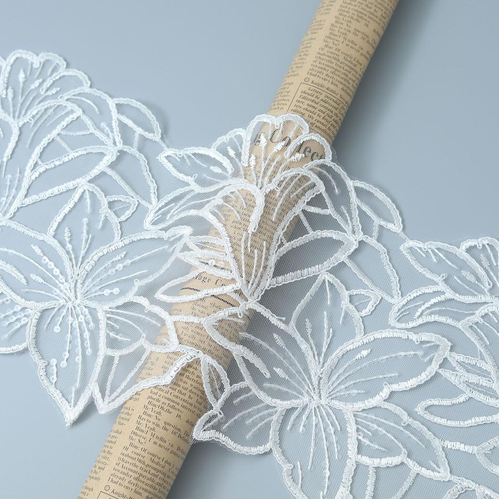 Clothing Accessories Car Bone Lace Lace Transparent Bead Lace Wedding Dress 20Cm