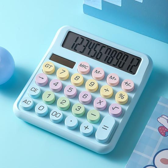 Калькулятор в стиле пишущей машинки, большой ЖК-дисплей, легко читаемый калькулятор с круглыми клавишами для повседневного офисного использования