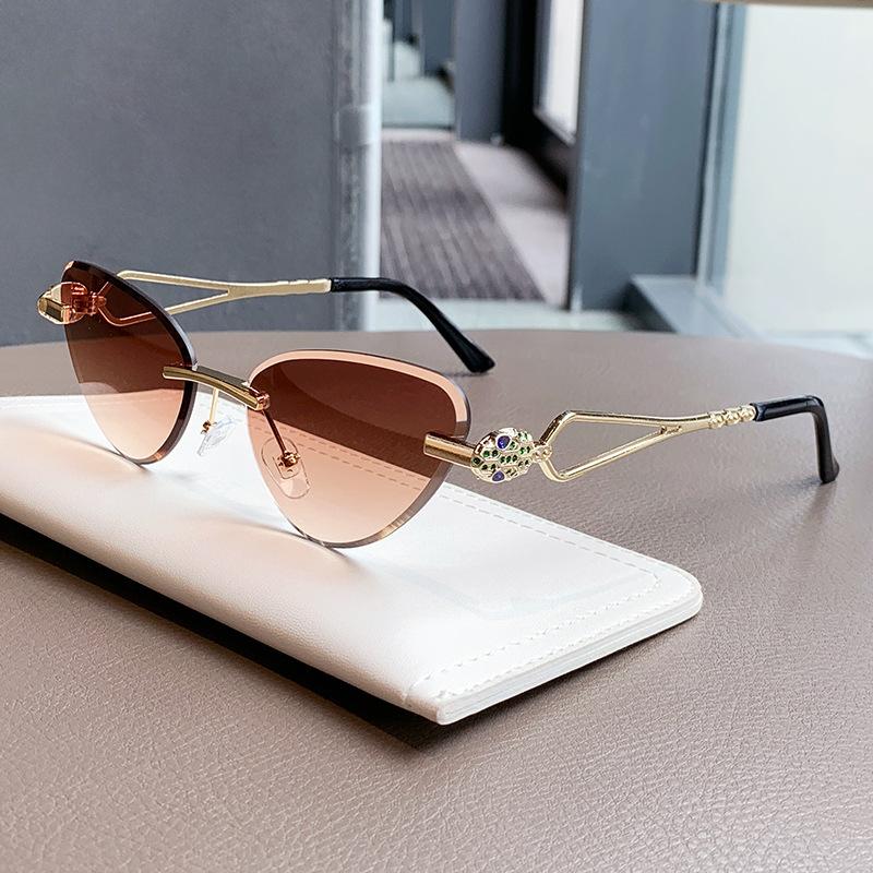 BVL's new fashion frameless cat eye sunglasses, European and American star men's and women's sunglasses