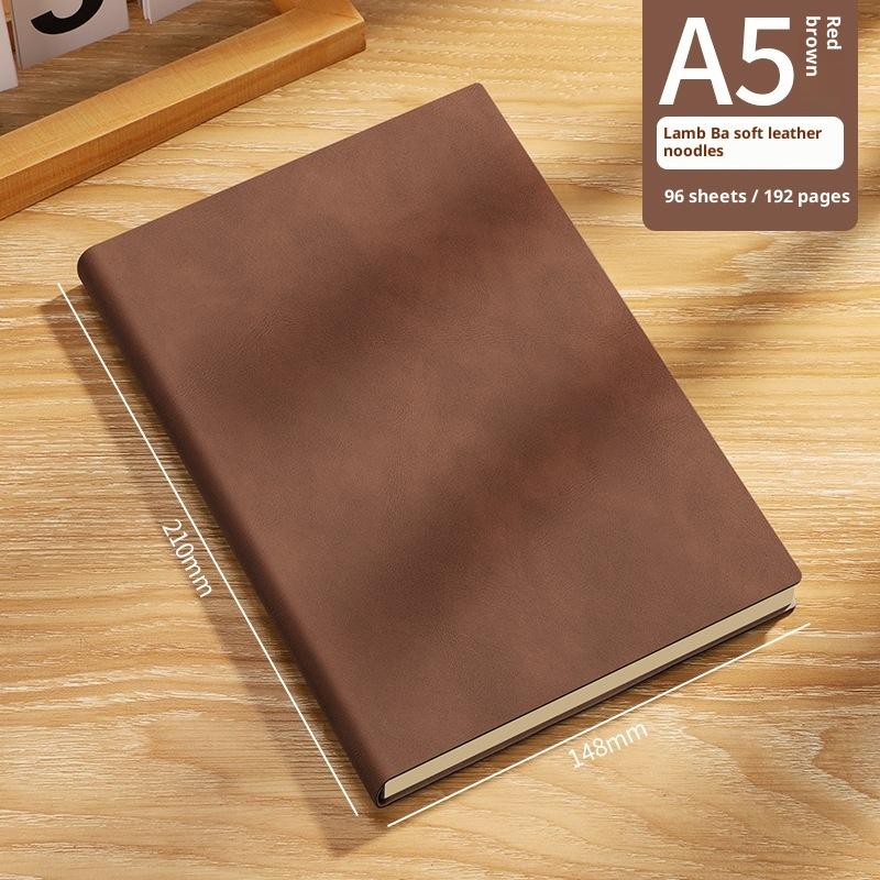 Винтажный кожаный блокнот формата А5 с персонализированной мягкой обложкой для деловых встреч и студенческой жизни