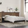 Bed Frame Black 100x200 cm Particleboard and Metal