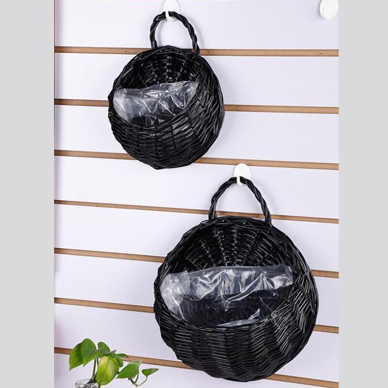Wall Hanging Planter Plant Flower Pot Handmade Wicker Rattan Basket Home Decor