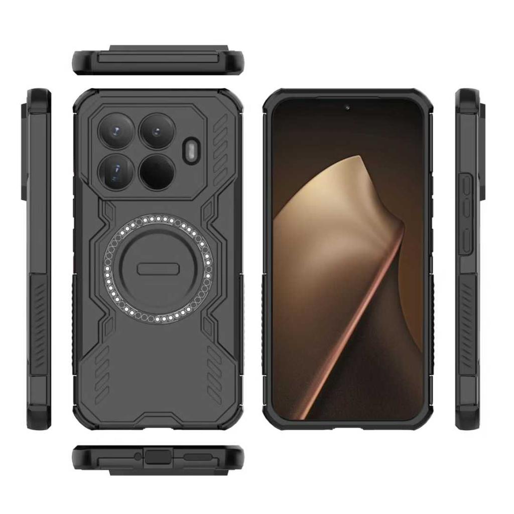 Прочный Бронированный Защитный Чехол На Заднюю Панель Для Xiaomi 15T Pro 17 ProMax Redmi Note 15 Pro Plus 15 15C Магнитный Чехол Для Беспроводной Зарядки