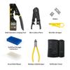 8 in 1 RJ45 Crimp Tool Kit,Crimper tool,Cable Tester,Wire Cutter,Blades,50Pcs Cat 6 Connectors and Strain Relief Boots