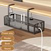 Storage Rack Large Capacity Strong Load-bearing Simple Installation Clamp Mount Wire Management Under-Desk Cord Organizer