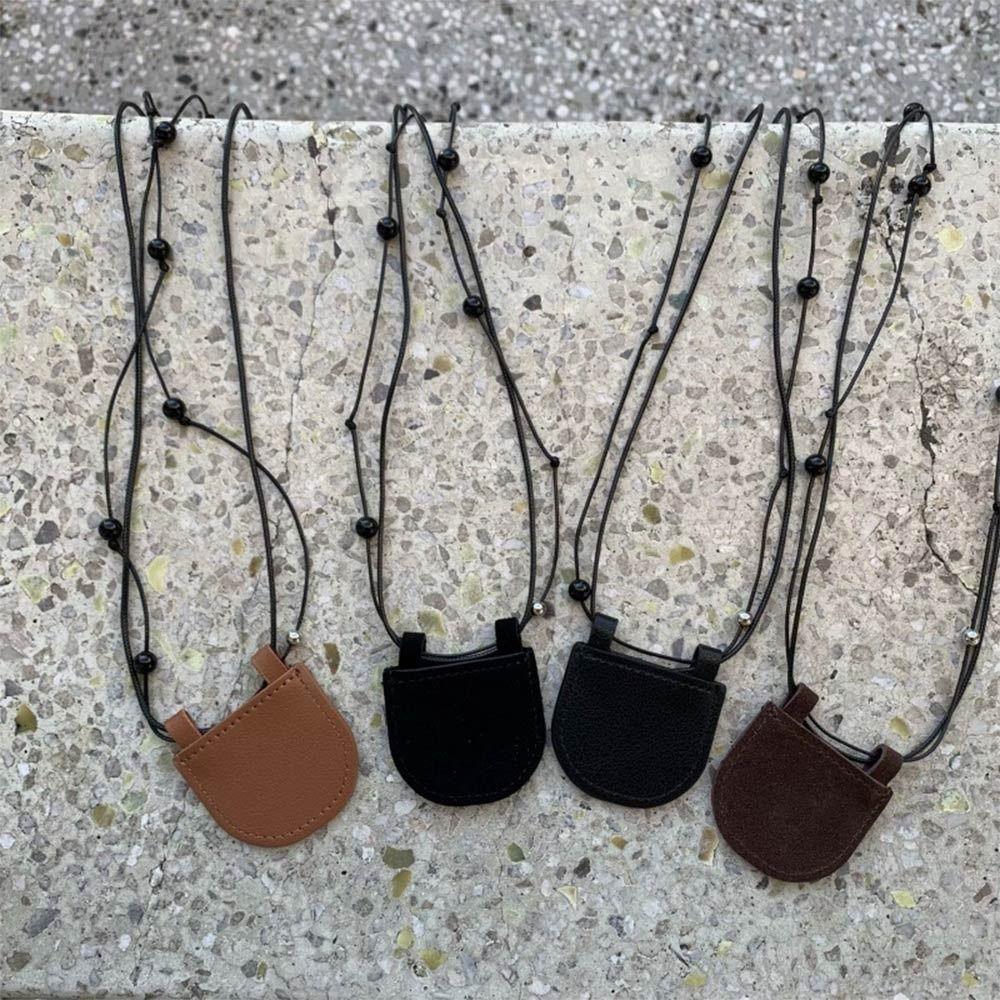 Jewelry Accessories Small Bag Necklace PU Sweater Chain Necklace Creative Gift Long Necklace