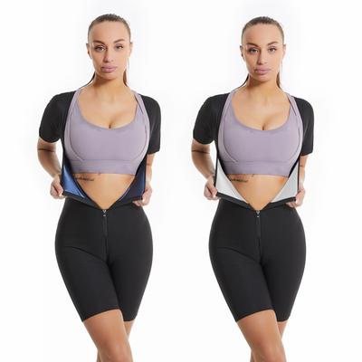 Женское боди для сауны 3 в 1, тонкое корректирующее белье для всего тела, тренажер для талии, корсет для похудения, комбинезон для фитнеса