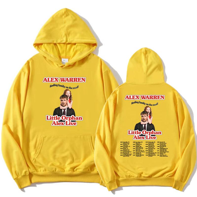 Little Orphan Alex Live  2026 Hoodies Finding Family On The Road ALEX WARREN Sweatshirts Long Sleeve Loose Hooded Pullovers