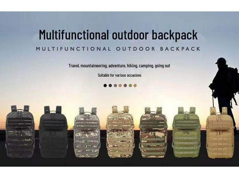 45 л Камуфляжный Тактический Спортивный Рюкзак для Альпинизма: Рюкзак штурмовой 3P большой вместимости