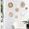 7Pcs/Set Bohemian Straw Woven Wall Decoration Home Office Living Room Bedroom Background Wall