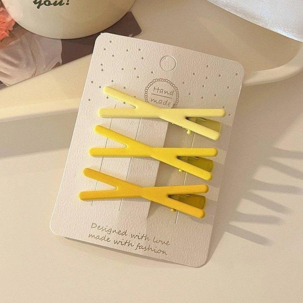 3Pc/Set Geometry Hairpins Gradient Color Bang Clip Sweet Hair Accessories Hair Styling