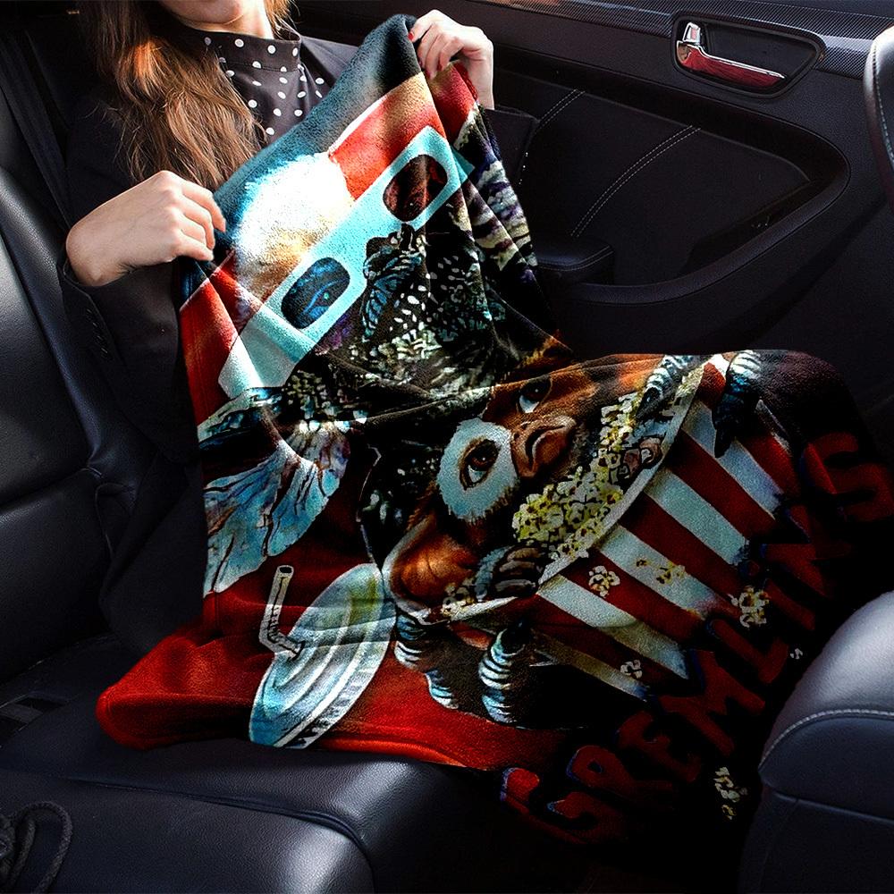 1pc Gremlins 3D Throw Blanket Soft Flannel, Cozy All Season Polyester Perfect for Home, Office