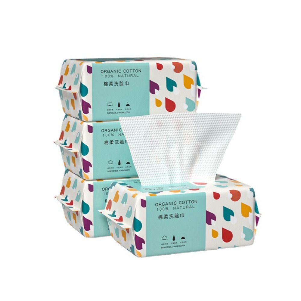 60 Cards Thickened Facial Cleansing Wipes Dry Wet Dual Use Soft Skin Care Towel Travel Outdoor Use