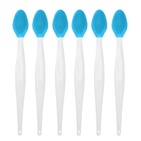 Силиконовая щетка для скрабирования губ, двусторонняя, эксфолиатор для губ для осветления темных