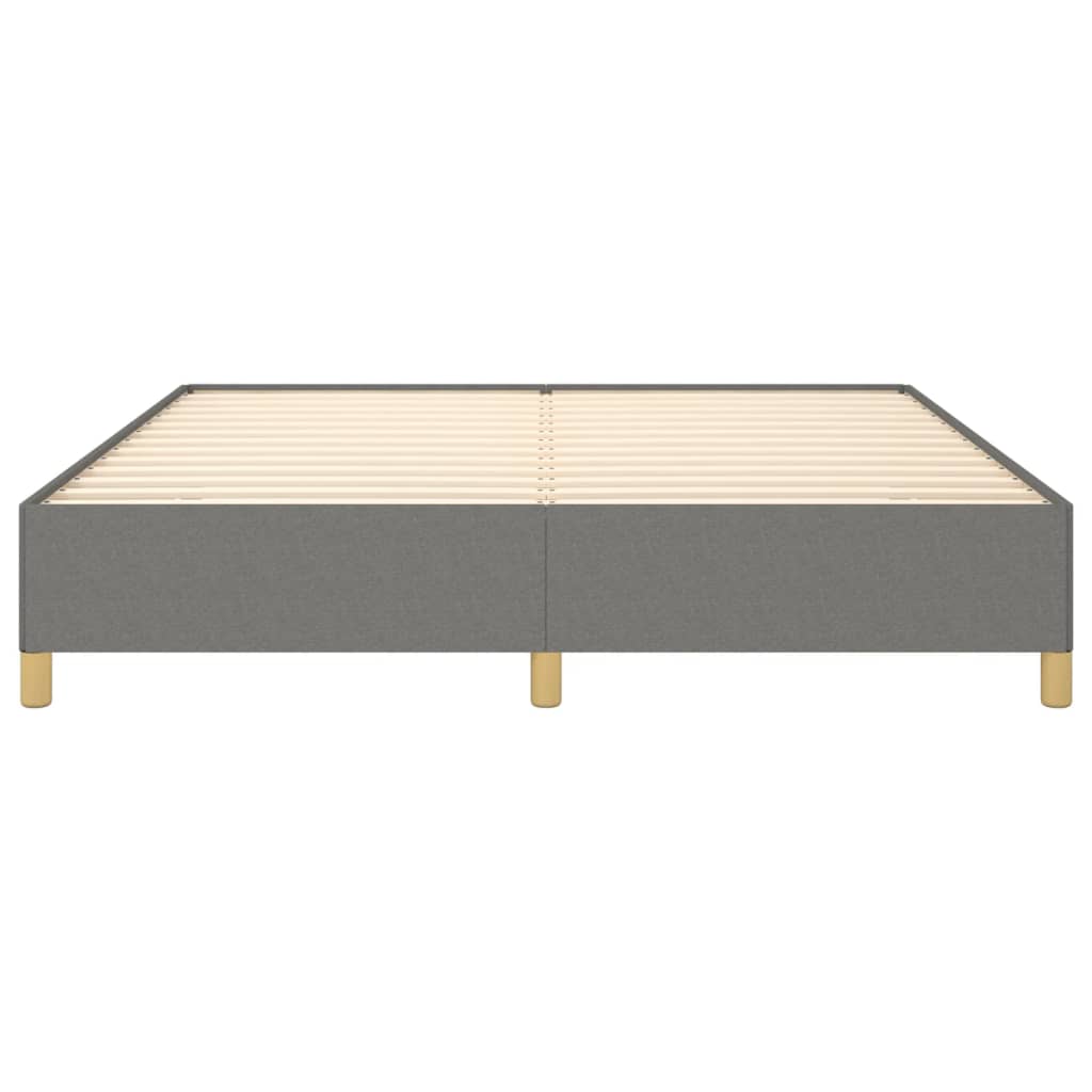 vidaXL Bettgestell ohne Matratze Dunkelgrau 160x200 cm Stoff