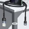 Usams Kabel Pleciony U55 2A Lightning Czarny/Black 1M Sj448Usb01 (Us-Sj448)